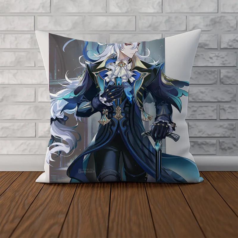 Fall Pillow Cover 40x40 Neuvillette Genshin Impact Decorative Pillowcase Decor 40x40 Pillowcases for Pillows 45x45 Sofa Cushions