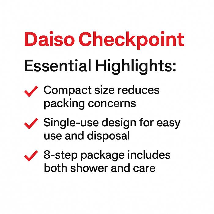 Your Journey Starts Here: Daiso Disposable 8-Step Travel Kit!