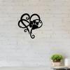 Charming Heart-Shaped Paw Print Metal Wall Art | Modern Laser-Cut Home Decor, Creative Wall Ornaments, Perfect Commemorative Gift for Pet Lovers