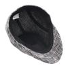 Hat Men's and Women's Autumn Stripes Contrasting Color Cap Cotton Short Brim Beret Hot-selling Forward Hat