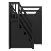 Gaming Loft Bed (140 X 200 Cm) with Desk, Stairs with Storage, LED Lighting and USB Port, Black