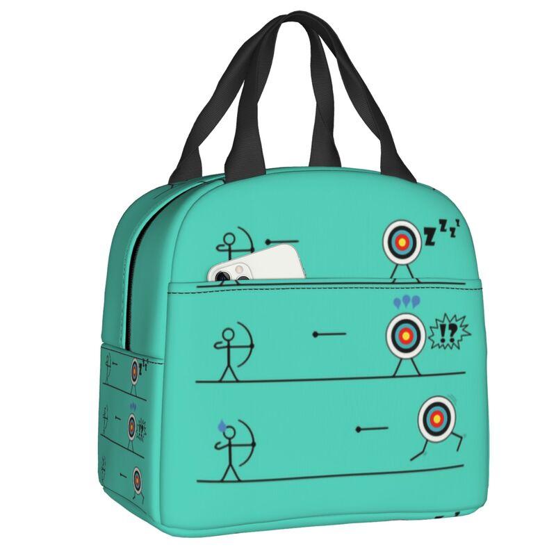Dartscheibe Isolierte Lunchtaschen für Damen Pfeil Bogenschießen Ziel Dartscheibe Tragbarer Kühler Thermische Lebensmittel-Lunchbox Schule