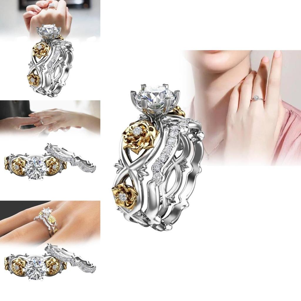 Stylish Rose Gold Metal Rings For Women Chic Floral Pattern Jewelry In Multiple Sizes