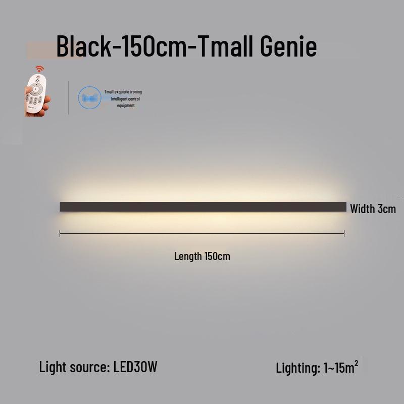 Minimalist Modern Long Strip Wall Lamp for Bedroom, Living Room, or Sofa Side