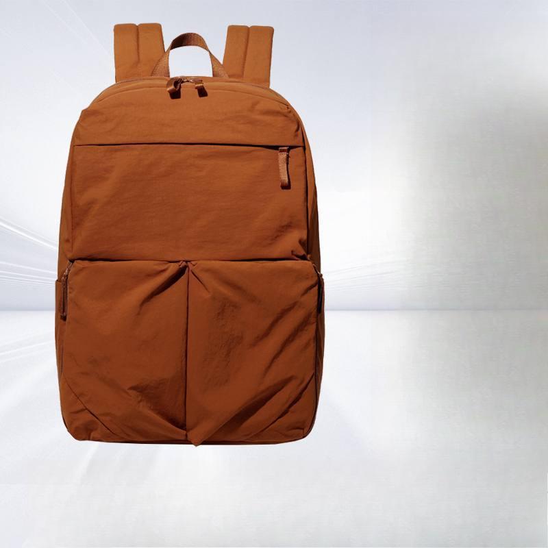 Backpack for Men and Women Large Capacity Solid Color Korean Version Versatile School Bag Junior High School Backpack Double Shoulder Bag