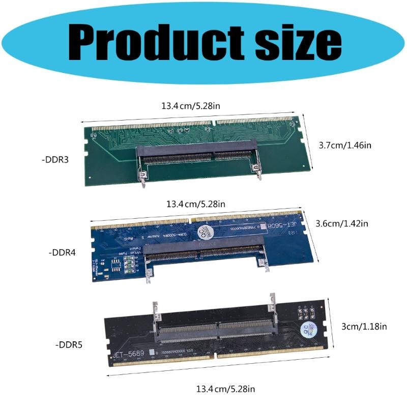 Laptop to Desktop Adapter Card DDR3/DDR4/DDR5 Memory Connector Memory Stick SO-DIMM To PC DIMM Computer Converters