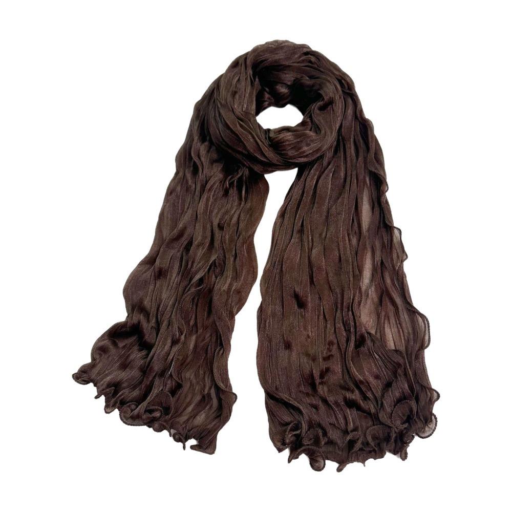 Fashion Solid Color Shiny Bubble Crepe Hijab Long Sunscreen Africa Headband Breathable Thin Muslim Wraps Shawl Women