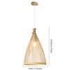 JOYINLED Japanese Style Bamboo Pendant Light Wabi Sabi Rattan Chandelier E27 LED Ceiling Hanging Lamp for Cafe Bar Home Decor