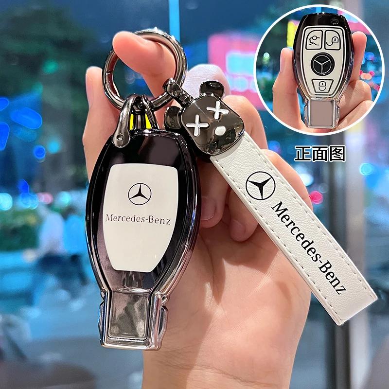 VFO1 Car Key Case Cover Protection Shell for Mercedes Benz A C E S G Class GLC CLE CLA W177 W205 W213 W222 X167 AMG Accessories