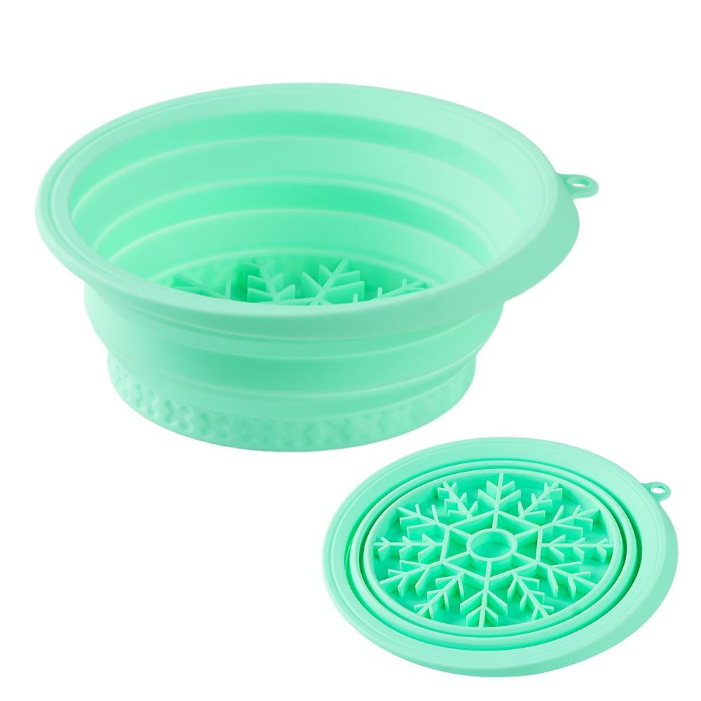 Silicone Ice Bath Washbasin Foldable Improved Blood Circulation Ice Washbowl Relief Stress Face Dipping Bowl for Women Girls