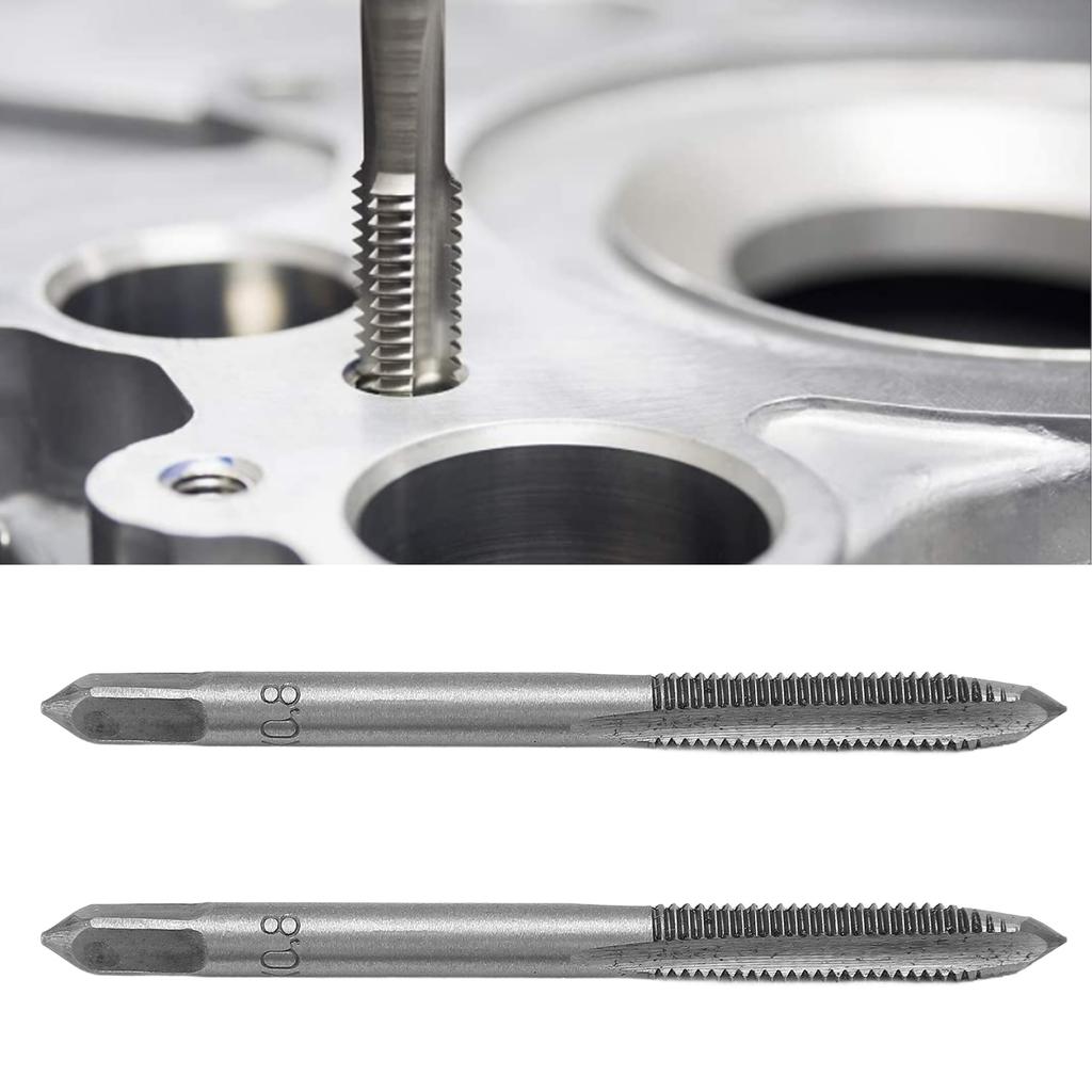 2PcsCelsiusSet   Machine Tap High Speed Steel 3 Straight Flutes Screw Thread Tapping Tool