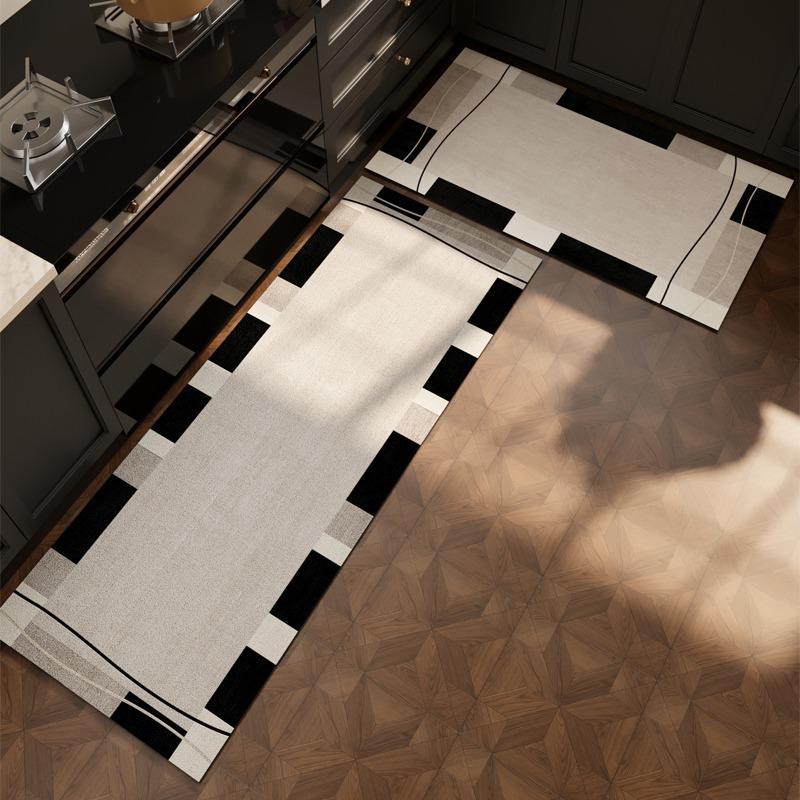 Kitchen Floor Mat Pvc Waterproof Leather Carpet Dirt-resistant Carpets Long Foot Mats Non-slip Oil-proof Modern Home Decor Rug