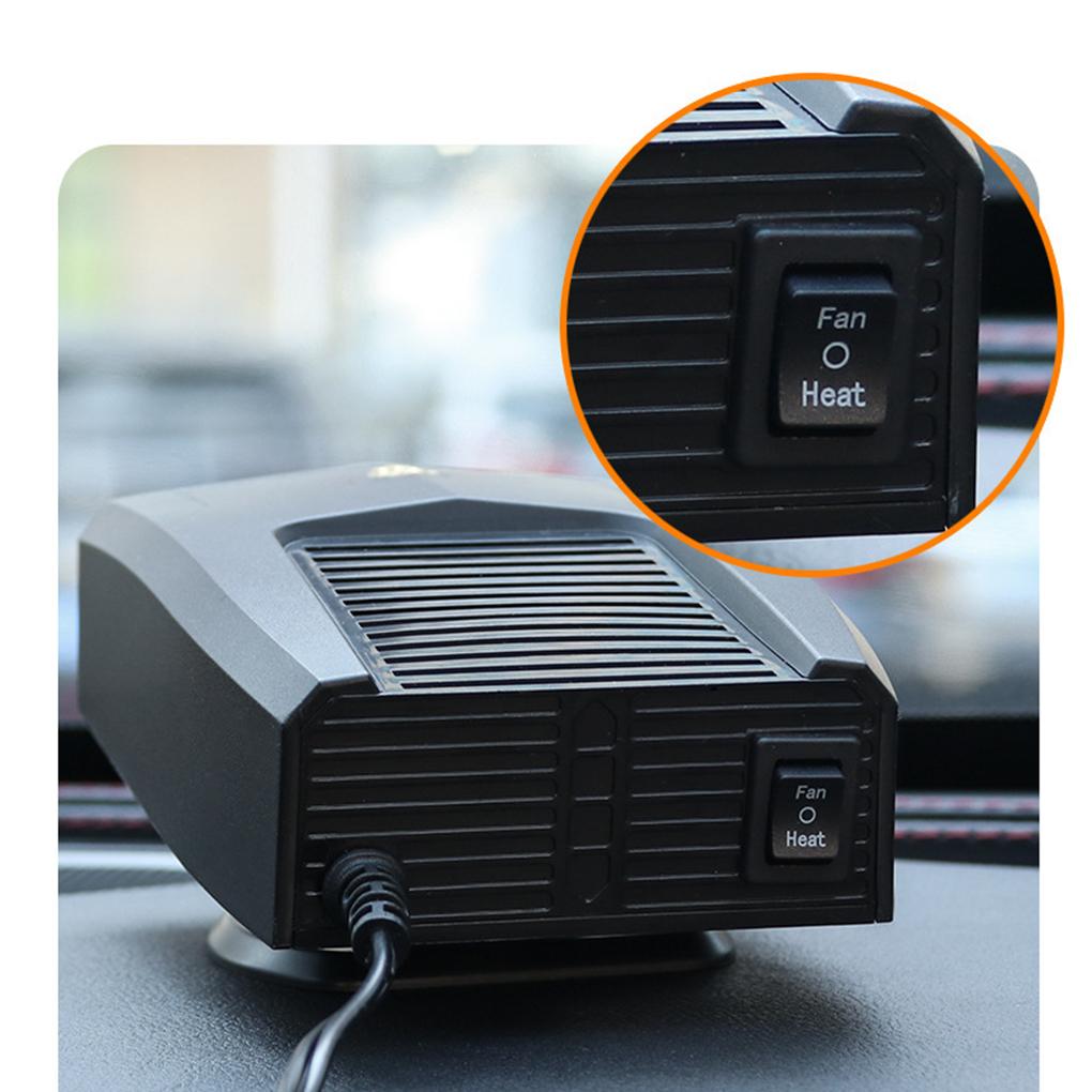 12V/24V Car Heater Car Windshield Fast Heating Defrost Defogger Portable Rotation Electric Heating Fan Dryer
