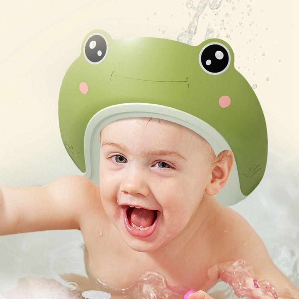 Gorro de ducha para bebé con protección para el cabello, protección para los oídos, gorro de baño, gorro para lavar el cabello para niños.