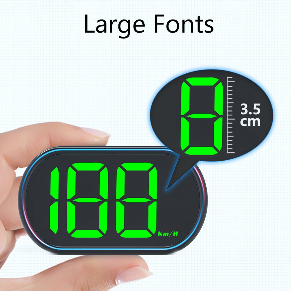USB Plug Digital KMH MPH Speed Meter Big Font GPS HUD Auto Accessories X2 HUD Car Head Up Display Speedometer