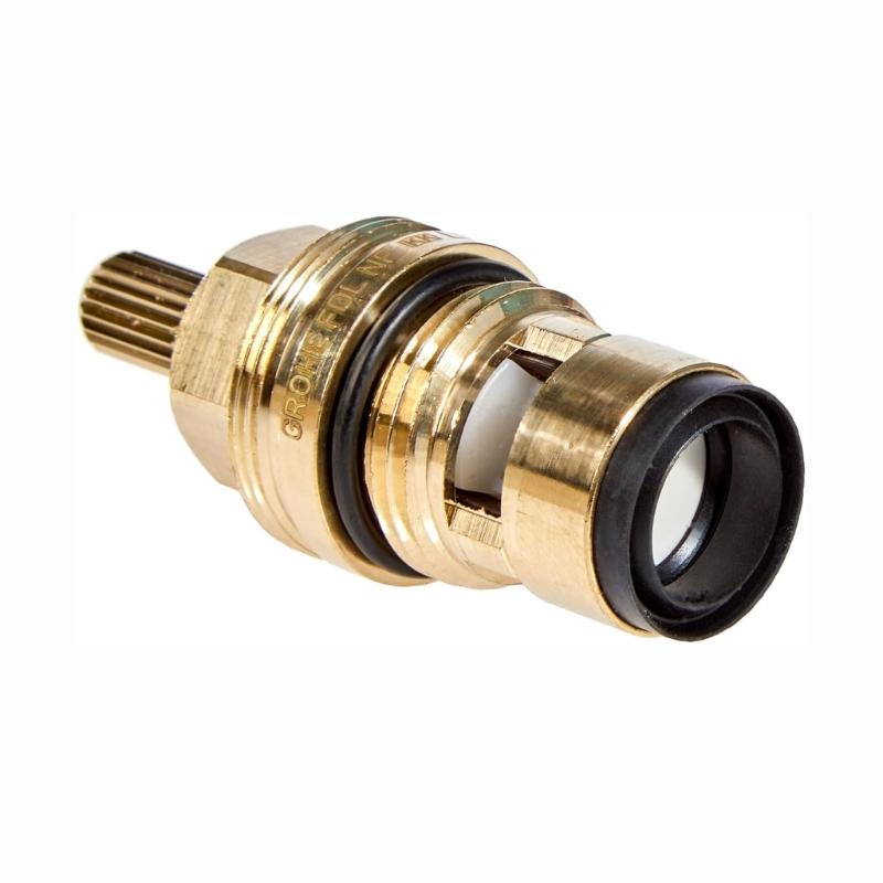 2Pcs Brass & Ceramic Valves Cartridges Replacement 45882000 Simple Installs for Hot & Cold Water Faucets Easy To Install