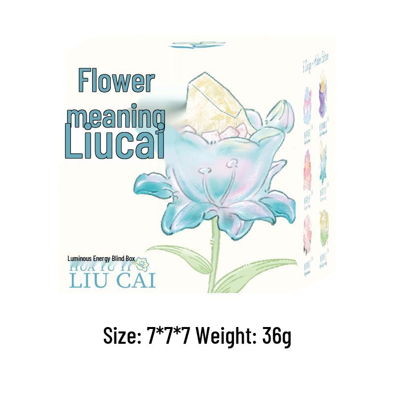 Yi Liu Cai Luminous Flower Energy Crystal Ornaments Resin Blind Box