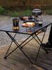 Portable Foldable Roll-Up Iron Camping Picnic Table with Iron Pipe Bracket