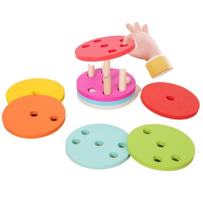 Giocattolo Arcobaleno da Impilare - Dischi Colorati da Impilare Adatto ai Bambini Piccoli per Sviluppare la Motricità Fine e il Riconoscimento dei Colori