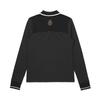 MALBON GOLF Brushed Ribbed Knit Hybrid Polo Shirt Black (Woman)