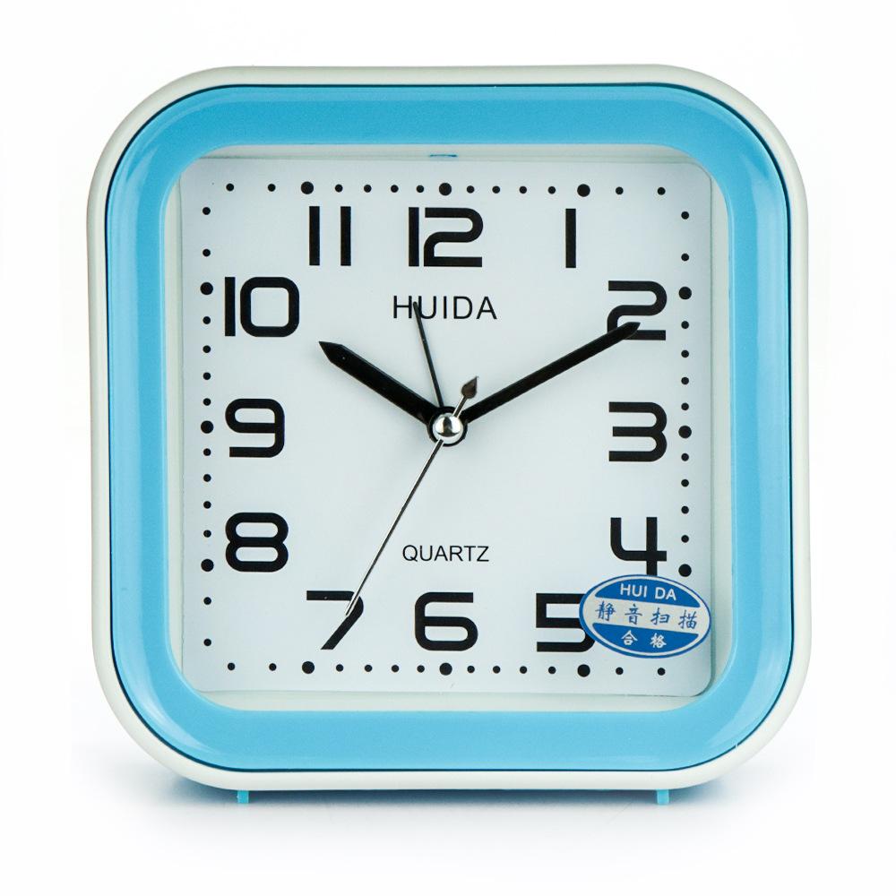

Simple Colorful Square Alarm Clock Fashionable Silent Lazy Bedside Gift Simple Living Room Table Clock Can Be Hung