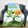 Plants Vs. Zombies Customize Text Blanket Lightweight Customizable Blanket Soft Cozy Versatile for Bed Bedding Sofa Living Room