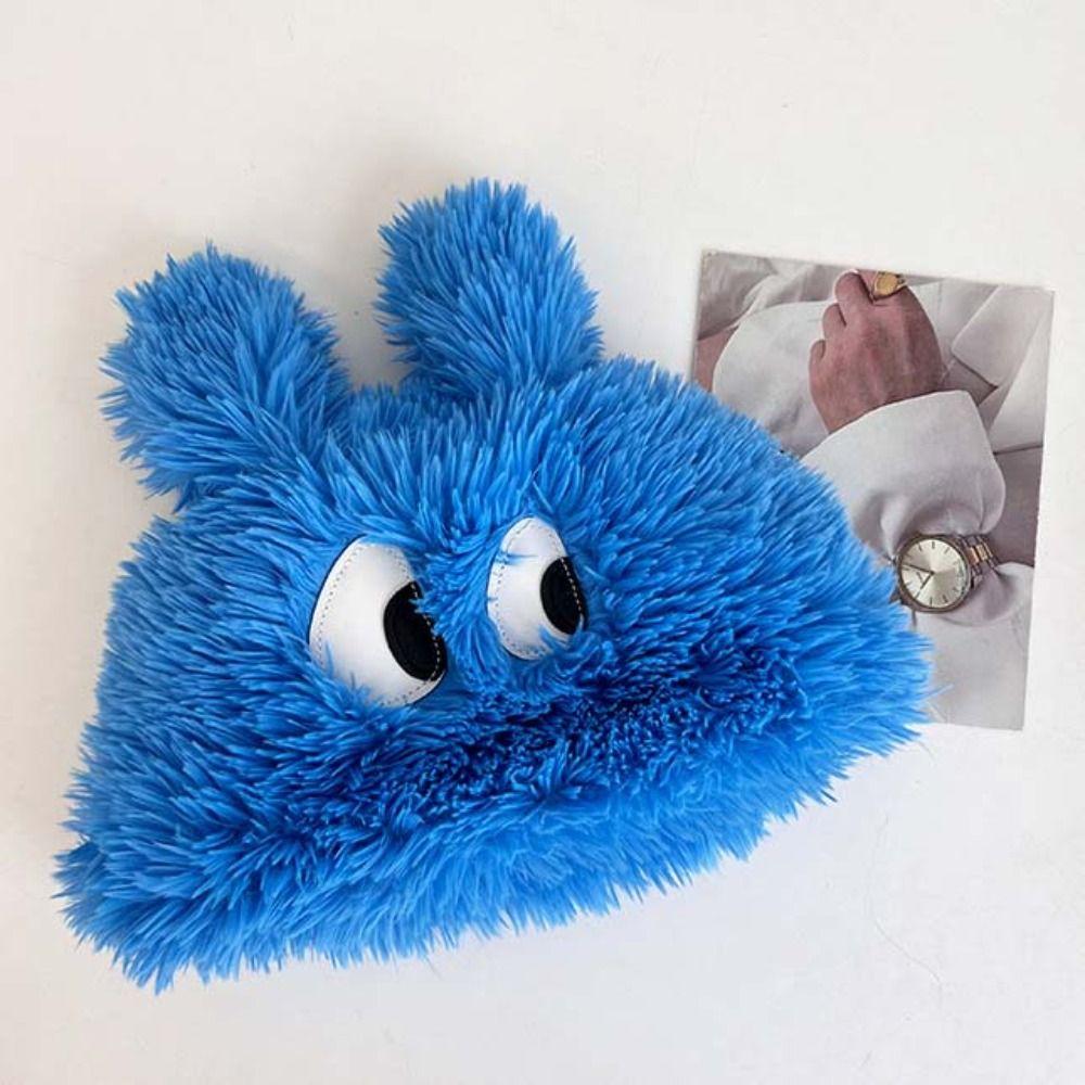 Thickened Long Hair Puppy Hat Winter Cartoon Hat Soft Plush Beanie  Girl