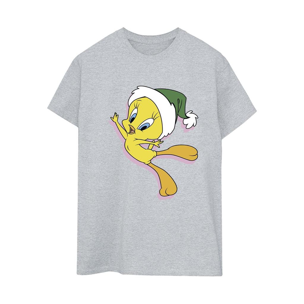 Looney Tunes Womens/Ladies Tweety Christmas Hat Cotton Boyfriend T-Shirt