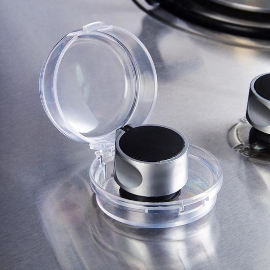 2/3/4Pcs Transparent Stove Knob Safety Cover Heat Resistant Dustproof Baby Proof Universal Kitchen Oven Lock Gas Stove Knob Safety Guard Protector