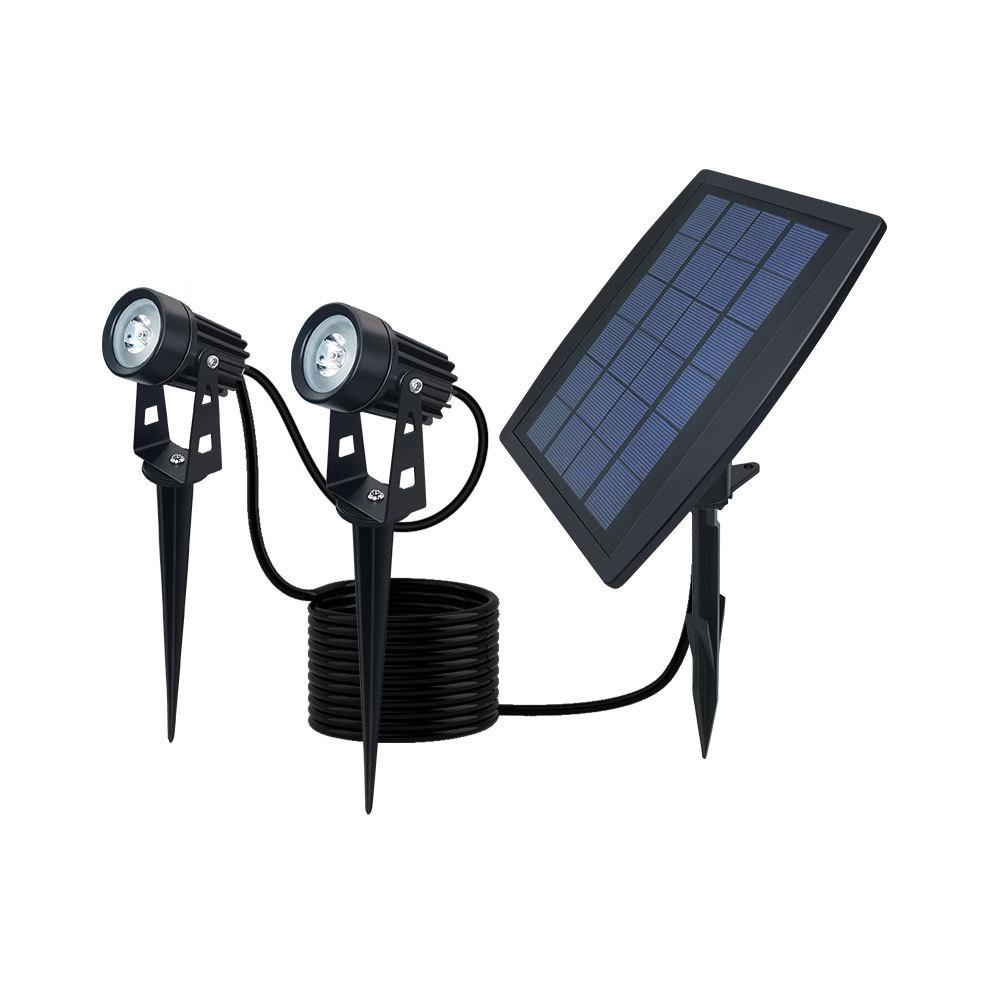 

Двойные светодиодные газонные прожекторы на солнечной батарее с управлением освещением для уличных садов Connected Solar Spotlight 2-in-1 (White)