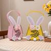 Easter Tote Bag with Handles Reusable Easter Bunny Gift Bag with Rabbit Ear