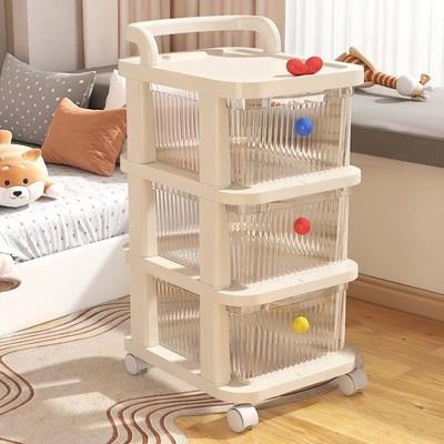 Transparent Drawer Storage Rack Trolley Style Household Storage Cabinet Trolley Storage Shelf  Home