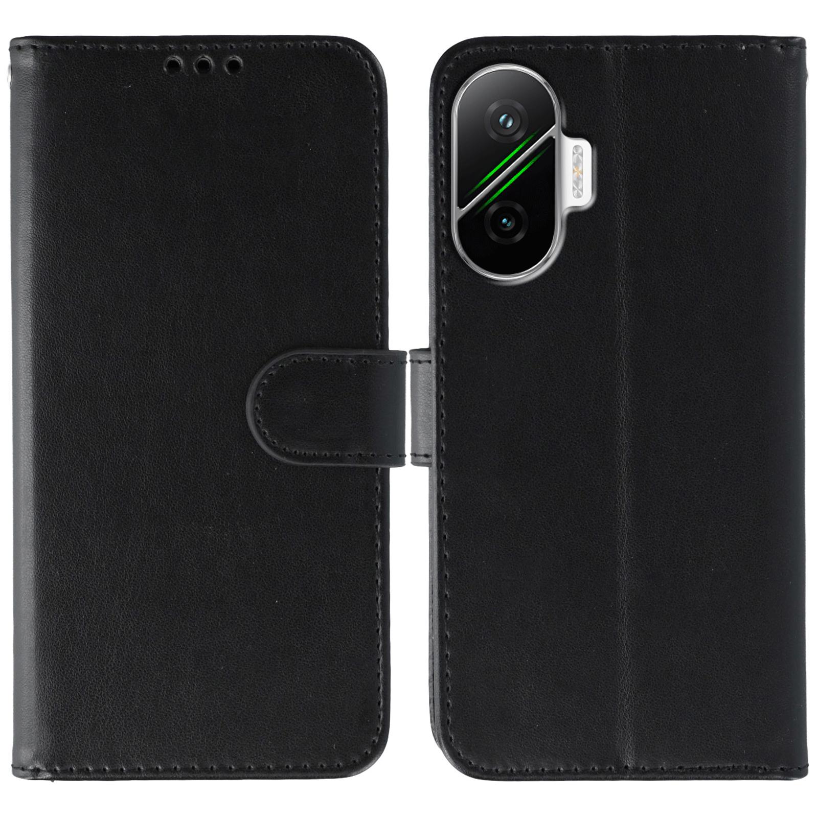 

Для Xiaomi Poco F7 5G/Redmi Turbo 4 Pro 5G Чехол из ПУ кожи Книжка-кошелек Чехол для телефона с ремешком Black