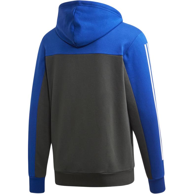 Adidas Logo Hooded Fashion Versatile Jacket Men Jacket Blue EH6496