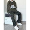 American Retro Pants High Street Tide Brand Logging Camouflage Overalls Men's Hiphop Loose Straight Wide-leg Pants