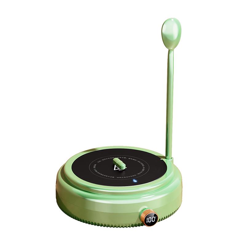 

Automatic Stirring Cup Portable Electric Mixing Coffee Cup Office Mug Maglev Milk Shaker Kitchen Supplies with Spoon зелёный