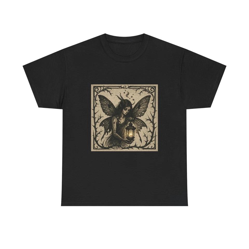 Unisex Adult T Shirt Gothic Moth Fairy Glowing Lantern Art 4XL