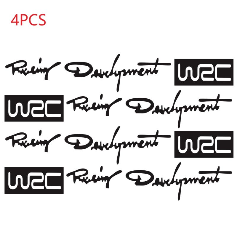 4pcs/set Fashion Auto Decals World Racing Development WRC Car Door Handle Vinyl Car Body Decals
