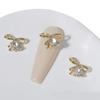 3pcs Nail Art Charms Bows Nail Rhinestones Charms Bowknot Crystal Nail Gems Nail Art Decorations for Acrylic Nails