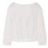 Hanro Cropped T shirT 3 4 Slv  whiTe 74928 