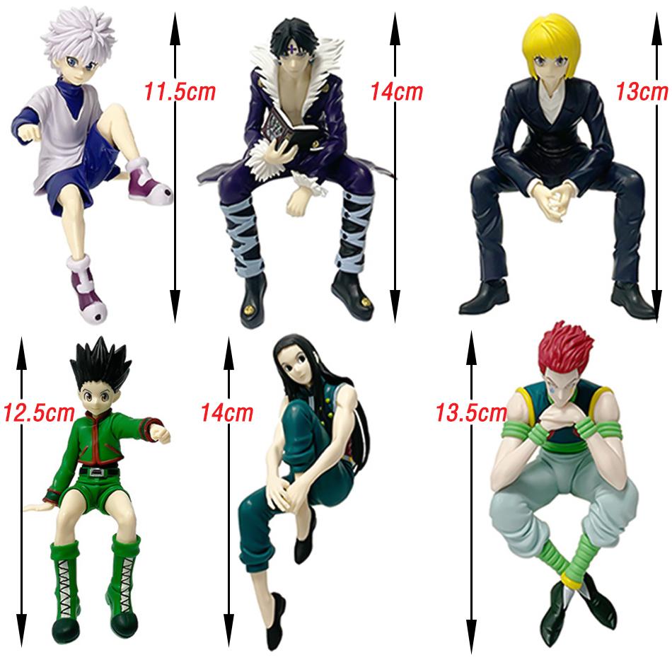 Figurines d'Action Anime Hunter X Hunter 11-14cm Gon Freecss Alluka Zoldyck Chrollo Lucilfer Kurapika Modèle Pvc Poupée Cadeaux de Noël