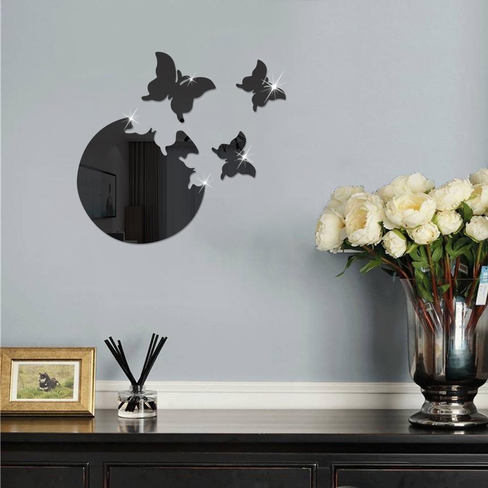 

Acrylic 3D Butterfly Wall Stickers DIY Butterfly Flying Wall Decor Mirror Wall Sticker Bedroom