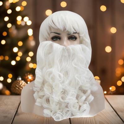 Santa Claus Hair And Beard Set for Holiday Stage Performances