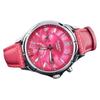 Casio CASIOSHEEN Series Waterproof Quartz Movement Leather Strap Japanese and Korean Watch Women's Watch Red Dial SHE-3047L-4A