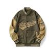 Baseballjacke für Herren, Retro-Jacke, locker geschnitten, bestickt, für Frühling und Herbst