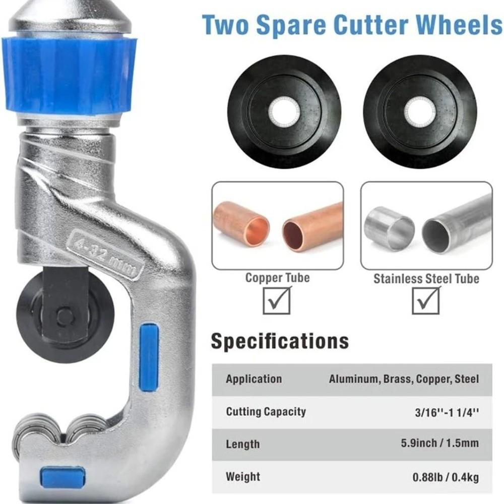 Rotary Adjustable Professional Pipe Cutter Alloy Steel Blade Copper Pipe Cutter Hardware Tool