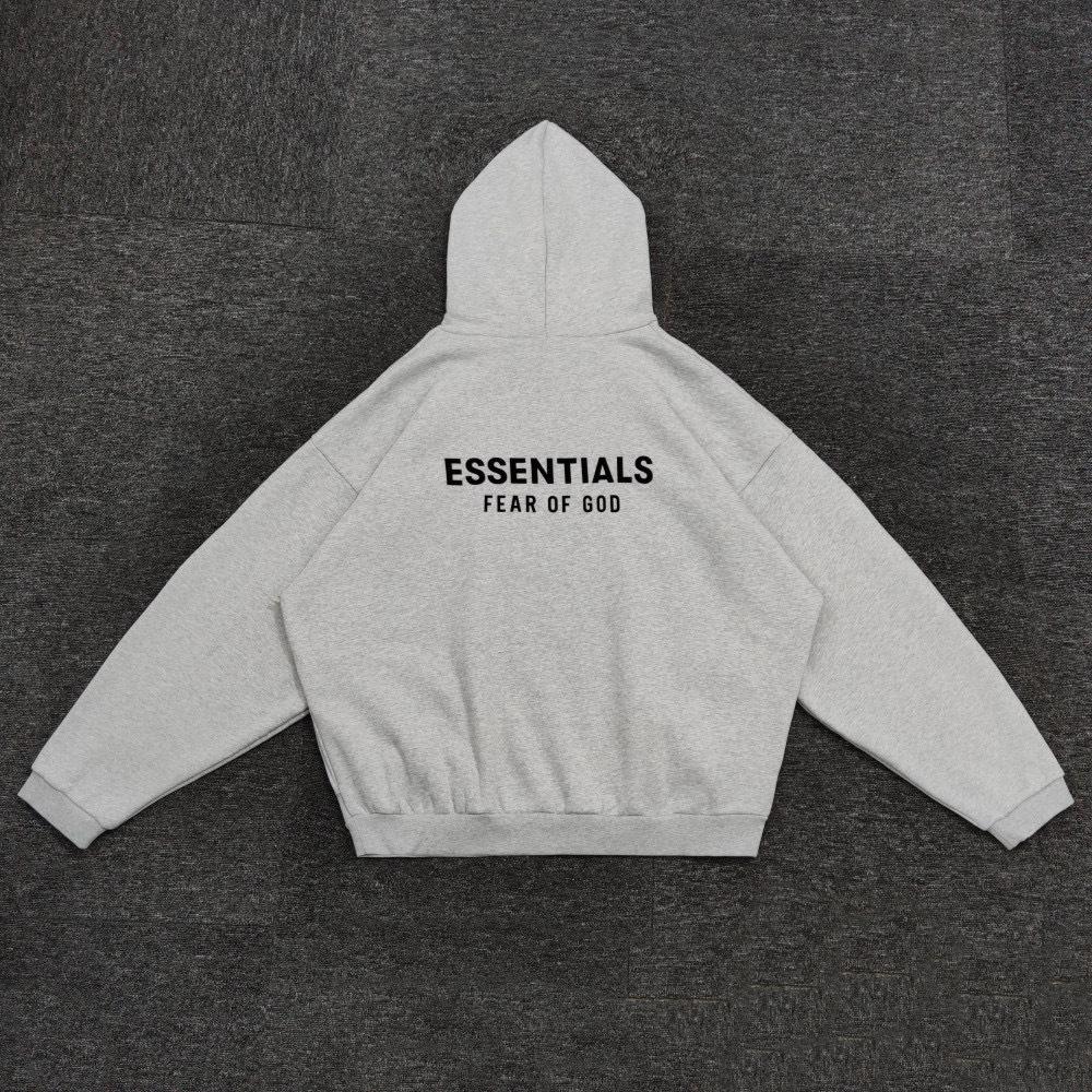 Grünes X FOG Essentials Plus Samt Kapuzenpullover SS24