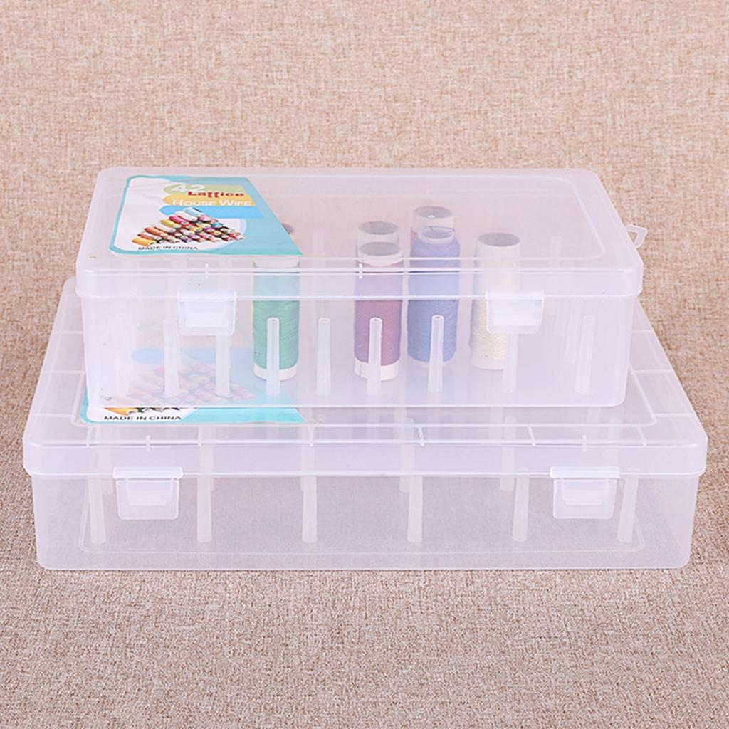 Clear Plastic Spool Art Compartment Convenient Bobbin