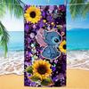 Western Anime Pattern Soft Thick Microfiber Large Towel For Children Beach Swimming