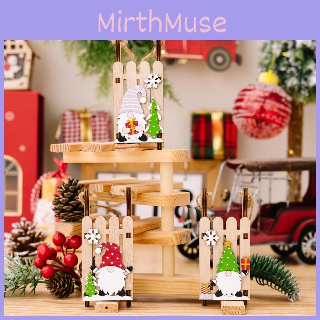 Dřevěné ozdoby Santa Clause na pověšení, saně, pro vánoční výzdobu a oslavu